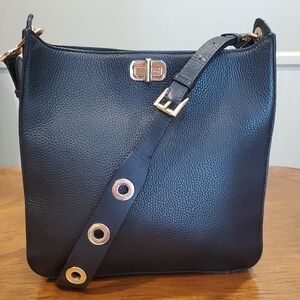 Michael Kors  Black Sullivan Messenger Bag Grommet Strap